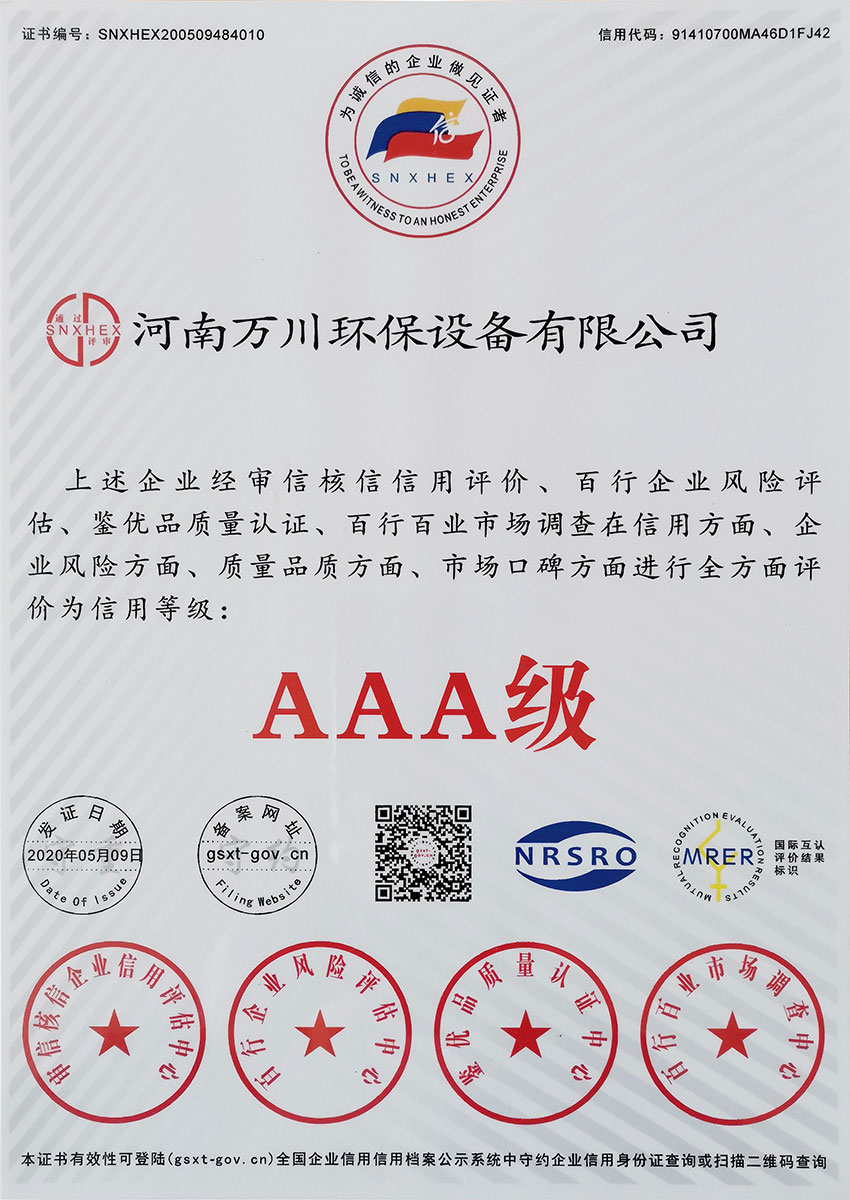 信用等級(ji)證(zheng)書